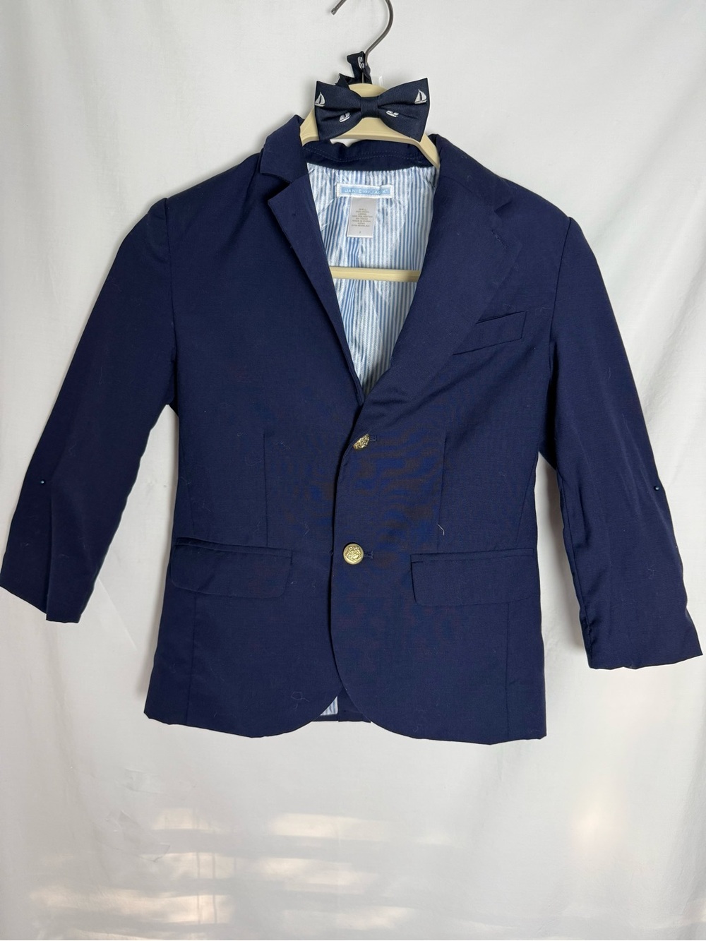 Janie & Jack Boys’ Navy Wool Blazer – Size 7